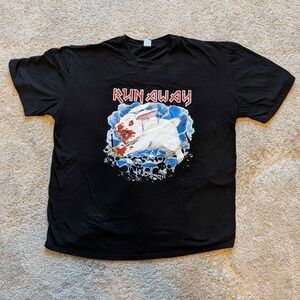 Digiprint Apparel Run Away Killer Rabbit T-Shirt Mens 3XL Black Graphic Tee